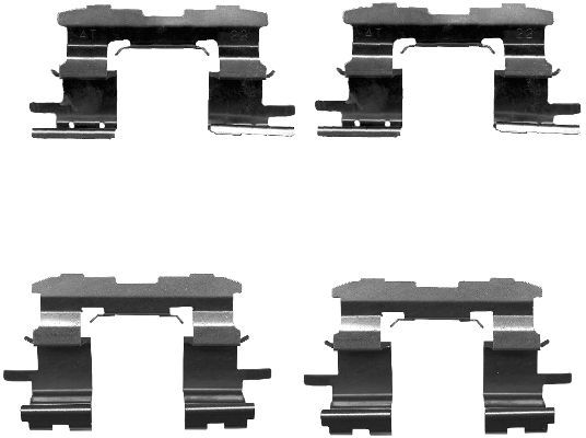 HELLA PAGID Piederumu komplekts, Disku bremžu uzlikas 8DZ 355 203-101